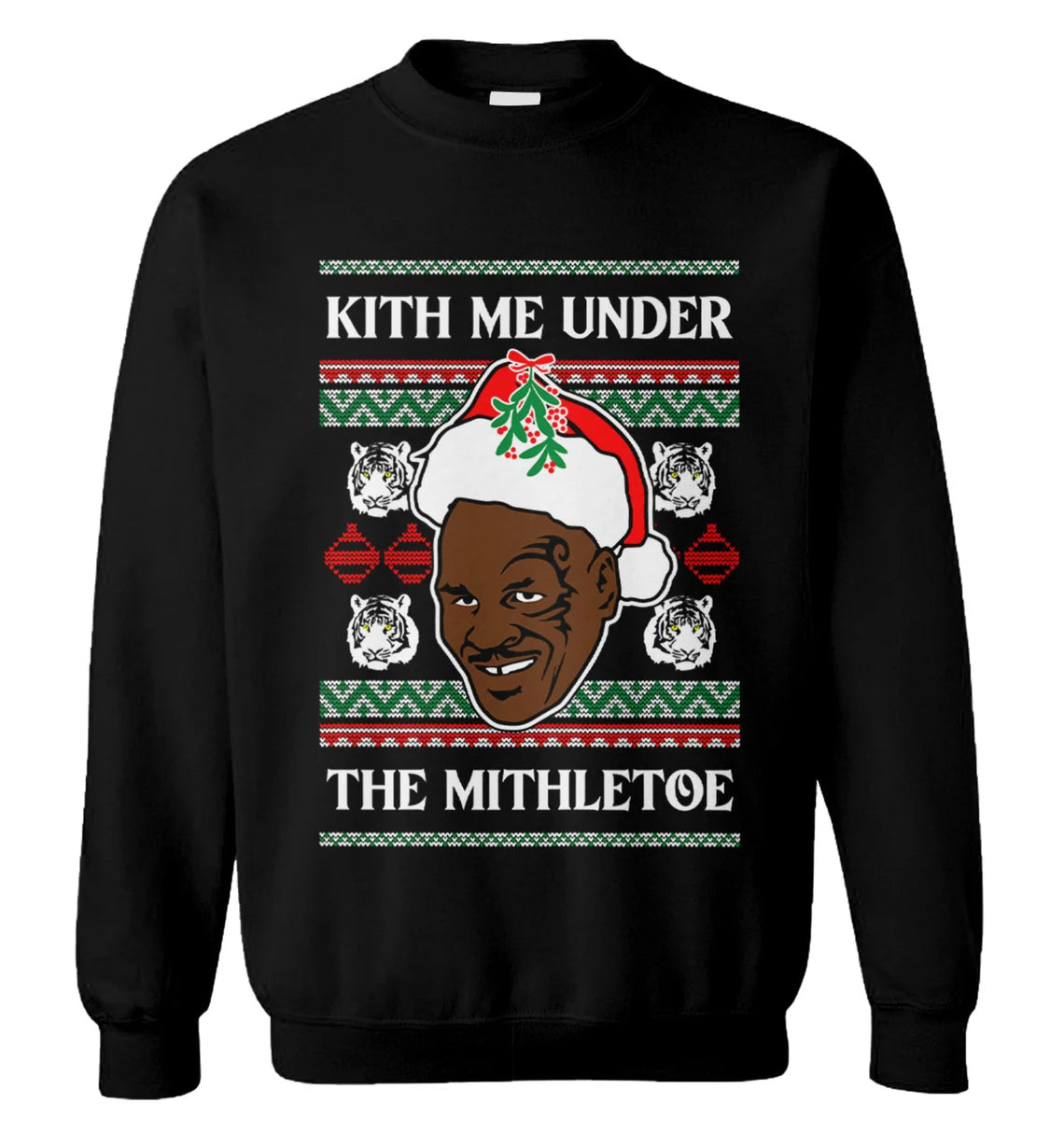 Mike Tyson kith me under the mistletoe Christmas Sweater - Holiday Gift product image 3