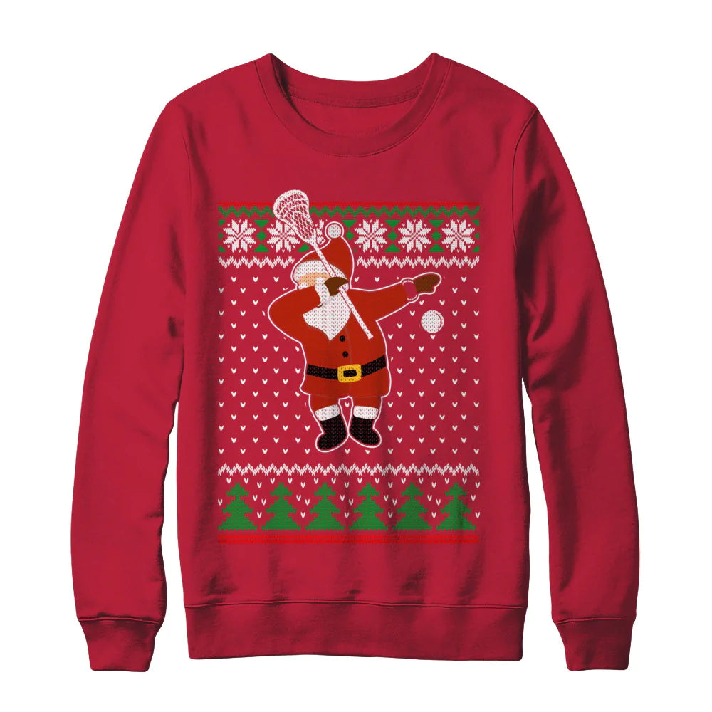 Dabbing santa lacrosse Christmas Sweater - Holiday Gift product image 3