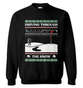 Golfing driving through the snow Christmas Sweater - Holiday Gift product image 2