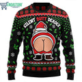 Silent butt deadly Santa 3D Ugly Christmas Sweater - Holiday Gift product image