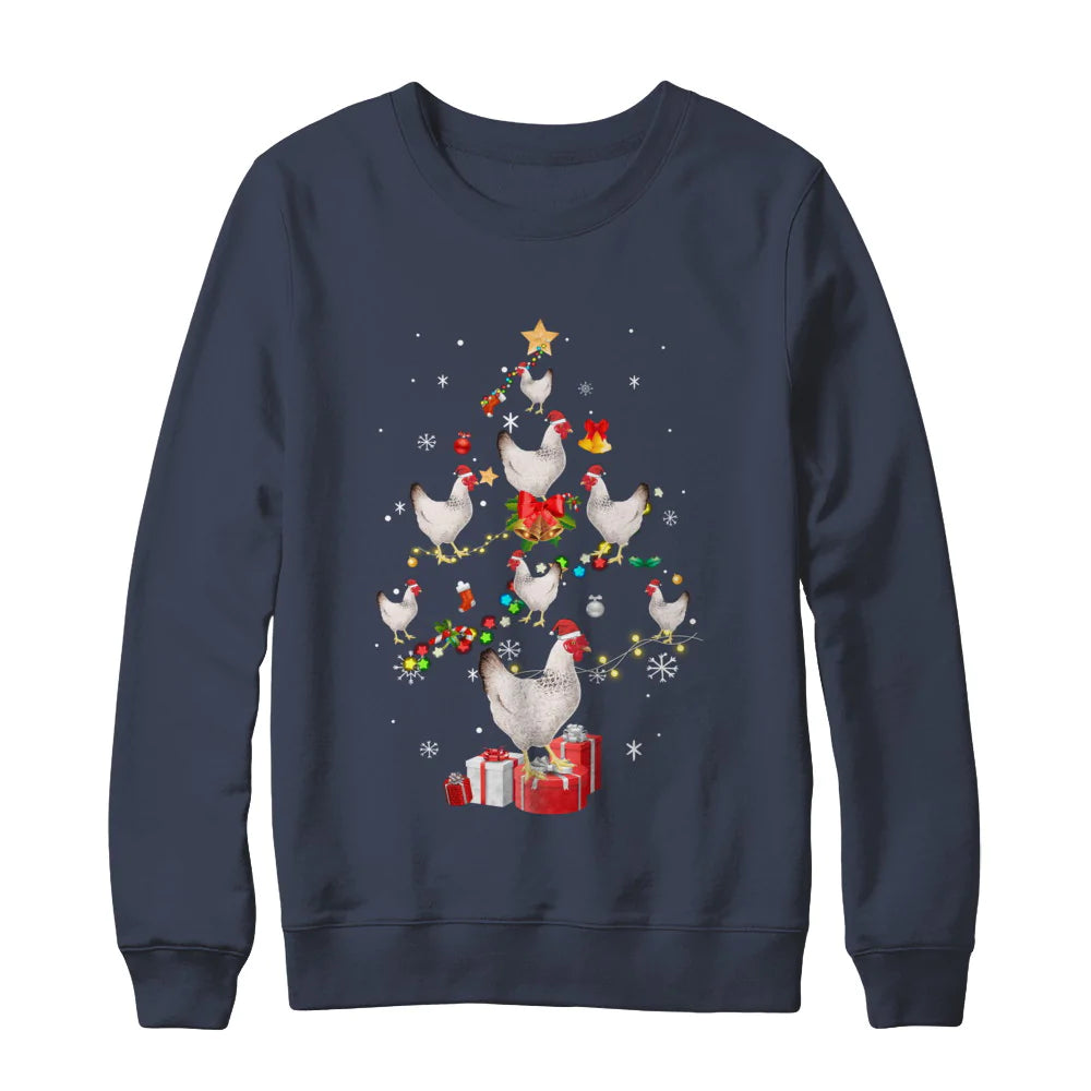 Farmer chicken Christmas tree Christmas Sweater - Holiday Gift product image 3
