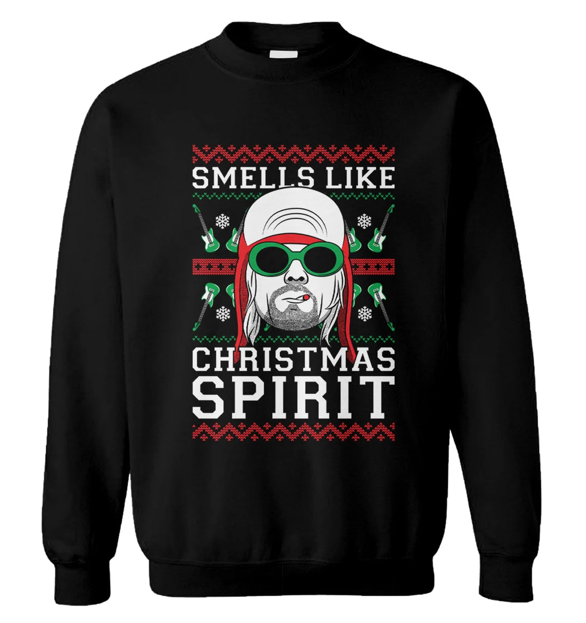 Cobain Grunge smells like Christmas spirit Christmas Sweater - Holiday Gift product image 3