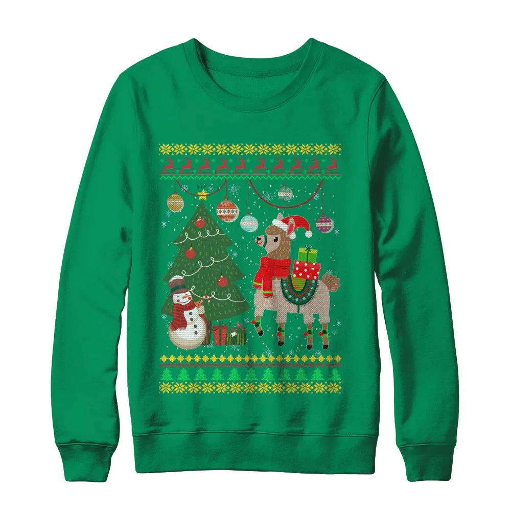 Llama Christmas cute family Christmas Sweater - Holiday Gift product image 3