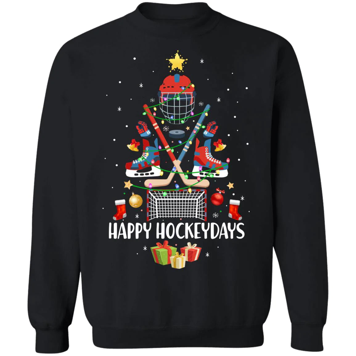 Happy hockeydays ice hockey Christmas Sweater - Holiday Gift product image 2