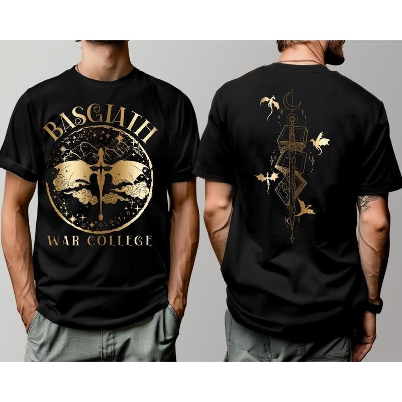 2 Sided Fourth Wing Dragon Rider Basgiath War College - Adult & Kids T-Shirts, Sweatshirts & Hoodies apparel design preview 1