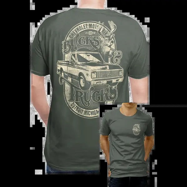 2 Sides Chevrolet Bucks Trucks Vintage Cotton Fan - Adult & Kids T-Shirts, Sweatshirts & Hoodies apparel design preview 1