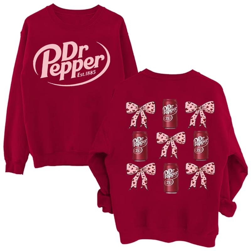 2 Sides Dr Pepper Pink Coquette Bow Est 1885 Soda - Adult & Kids T-Shirts, Sweatshirts & Hoodies apparel design preview 1
