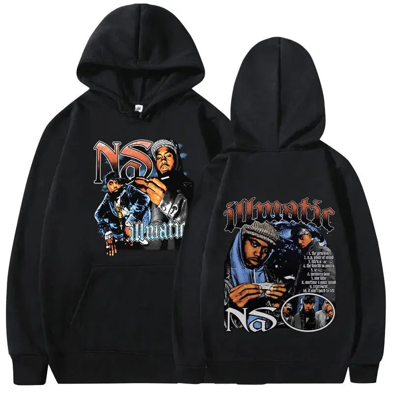 2 Sides Nas Illmatic Fan Her Him - Adult & Kids T-Shirts, Sweatshirts & Hoodies apparel design preview 1