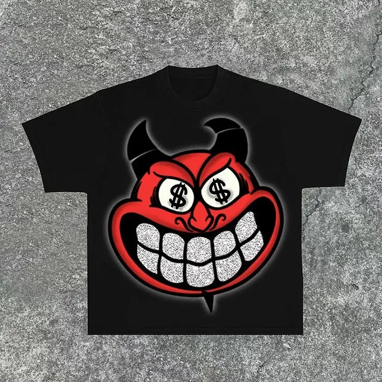 2 Sides Devil Who Doesn'T Work Cotton S 4XL Multiple - Adult & Kids T-Shirts, Sweatshirts & Hoodies apparel design preview 1