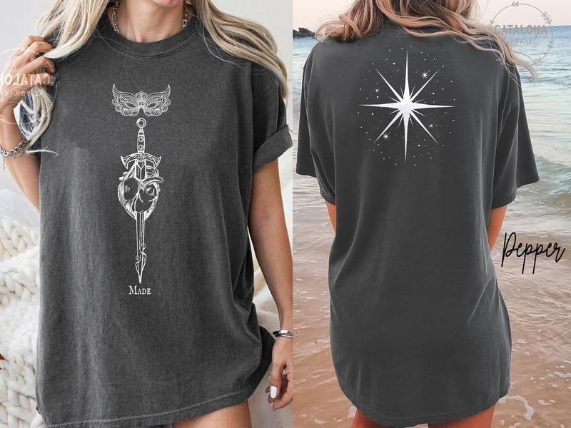 2 Slide ACOTAR Nesta Archeron Starborn Lady Death - Adult & Kids T-Shirts, Sweatshirts & Hoodies apparel design preview 1