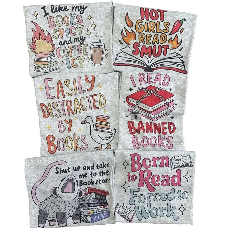 2 24 BOOK LOVERS BUNDLE Choose Your LEAVE SECOND - Adult & Kids T-Shirts, Sweatshirts & Hoodies apparel design preview 1