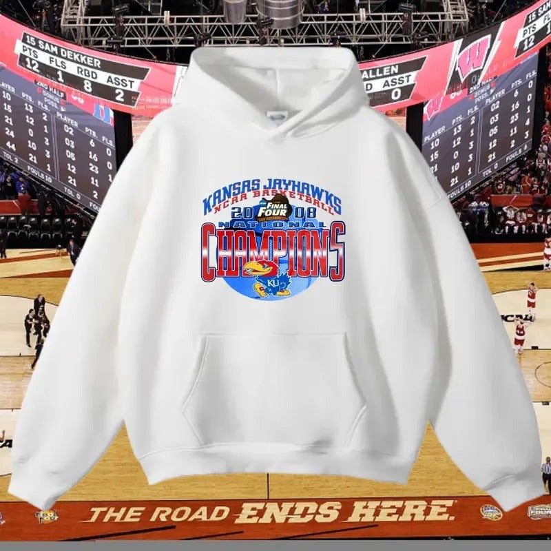 2008 NCAA Final Four Kansas Jayhawks Champions - Adult & Kids T-Shirts, Sweatshirts & Hoodies apparel design preview 1