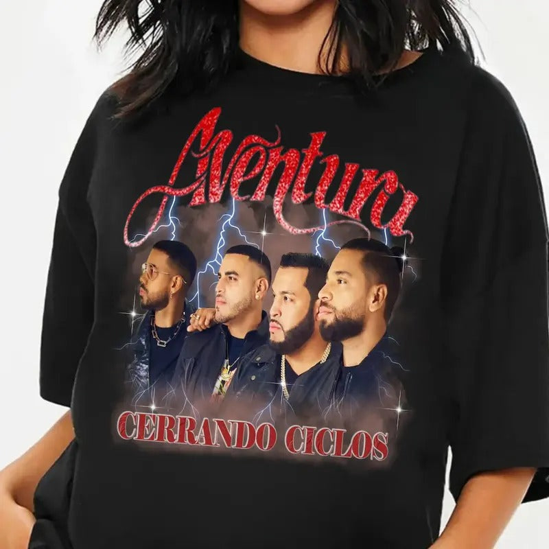 2024 Aventura Tour Concert Bachata Cerrando Ciclos - Adult & Kids T-Shirts, Sweatshirts & Hoodies apparel design preview 1