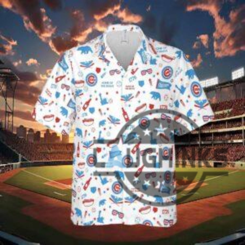 2024 Chicago Cubs Sga Fourth Of July Hawaiian - Adult & Kids T-Shirts, Sweatshirts & Hoodies apparel design preview 1
