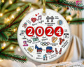 2024 Ornament Year Review Major Notable Events Funny - Adult & Kids T-Shirts, Sweatshirts & Hoodies apparel design preview 1