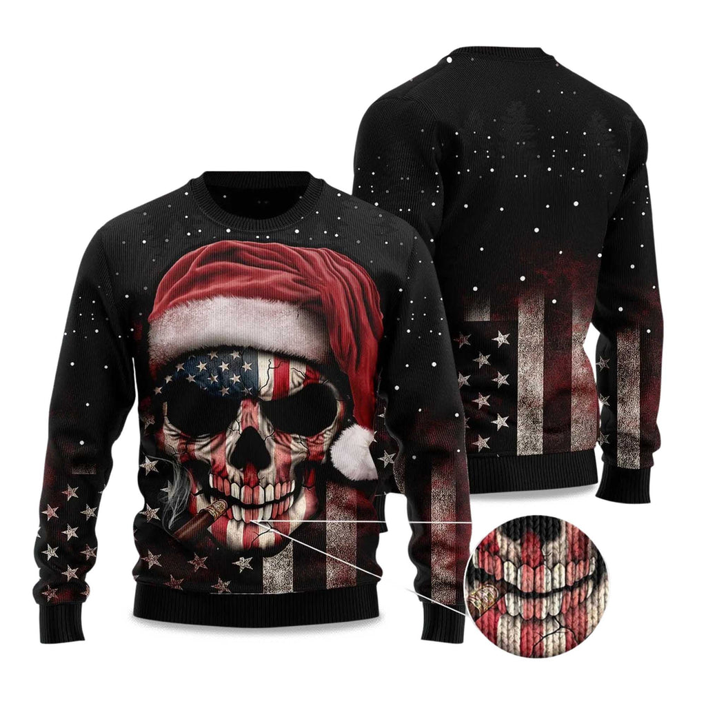 Amazing Skull Christmas Ugly Christmas Sweater - Holiday Gift product image