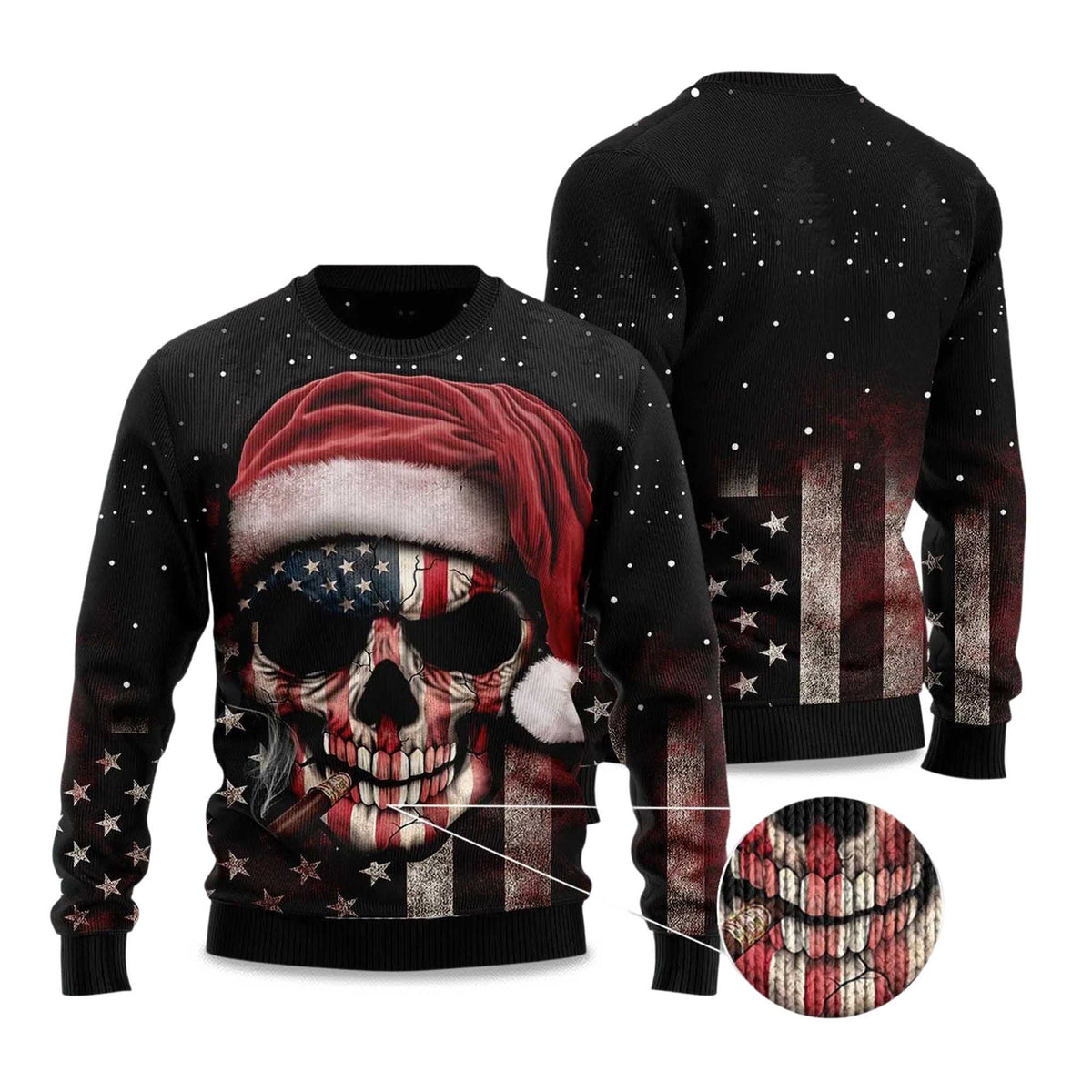 Amazing Skull Christmas Ugly Christmas Sweater - Holiday Gift product image