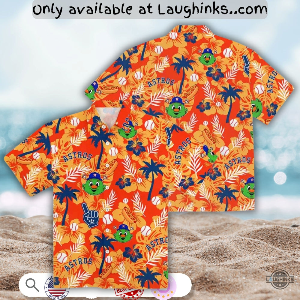 2025 Astros Orange Hawaiian Giveaway - Adult & Kids T-Shirts, Sweatshirts & Hoodies apparel design preview 1