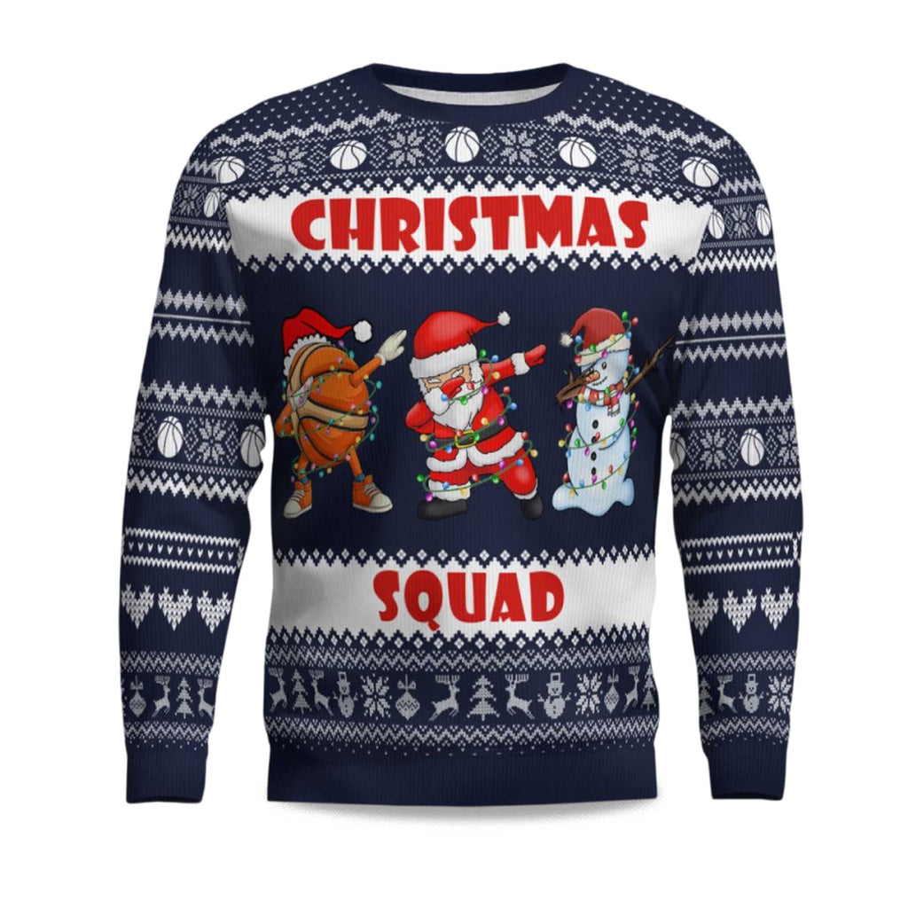 Basketball Christmas Squad Ugly Christmas Sweater - Holiday Gift product image