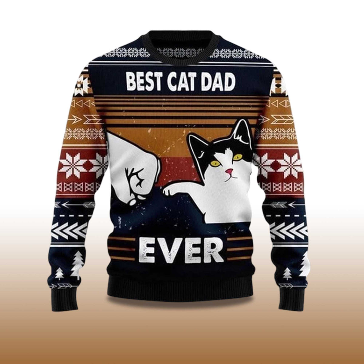 Cat Dad Ever Funny Ugly Christmas Sweater - Holiday Gift product image 4
