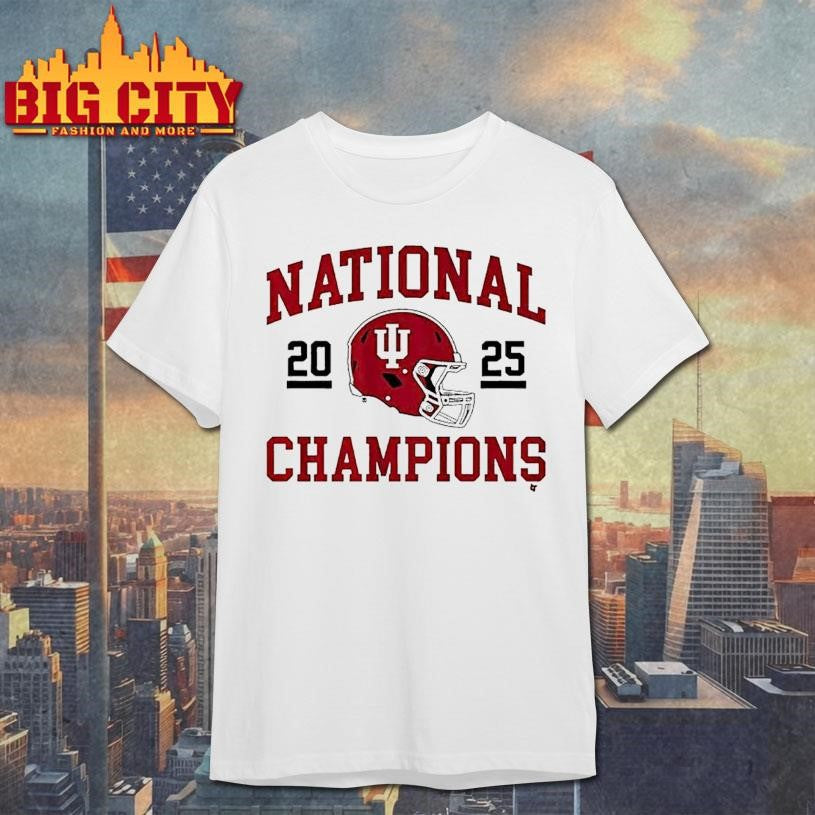 2025 Cfp National Champions Indiana Football Helmet - Adult & Kids T-Shirts, Sweatshirts & Hoodies apparel design preview 1
