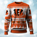 Christmas Bengals Festive Reindeer & Tree Ugly Christmas Sweater - Holiday Gift product image