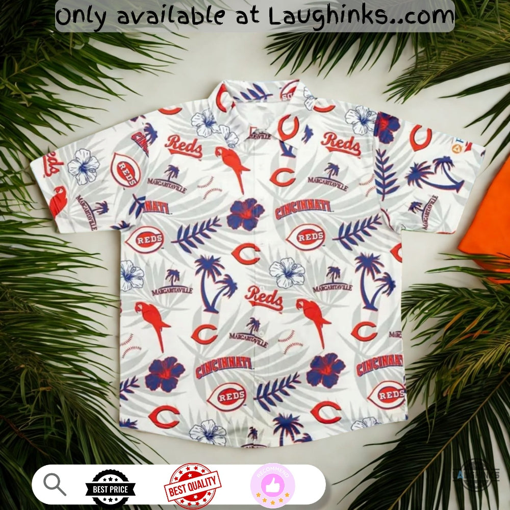2025 Cincinnati Reds Hawaiian Giveaway - Adult & Kids T-Shirts, Sweatshirts & Hoodies apparel design preview 1