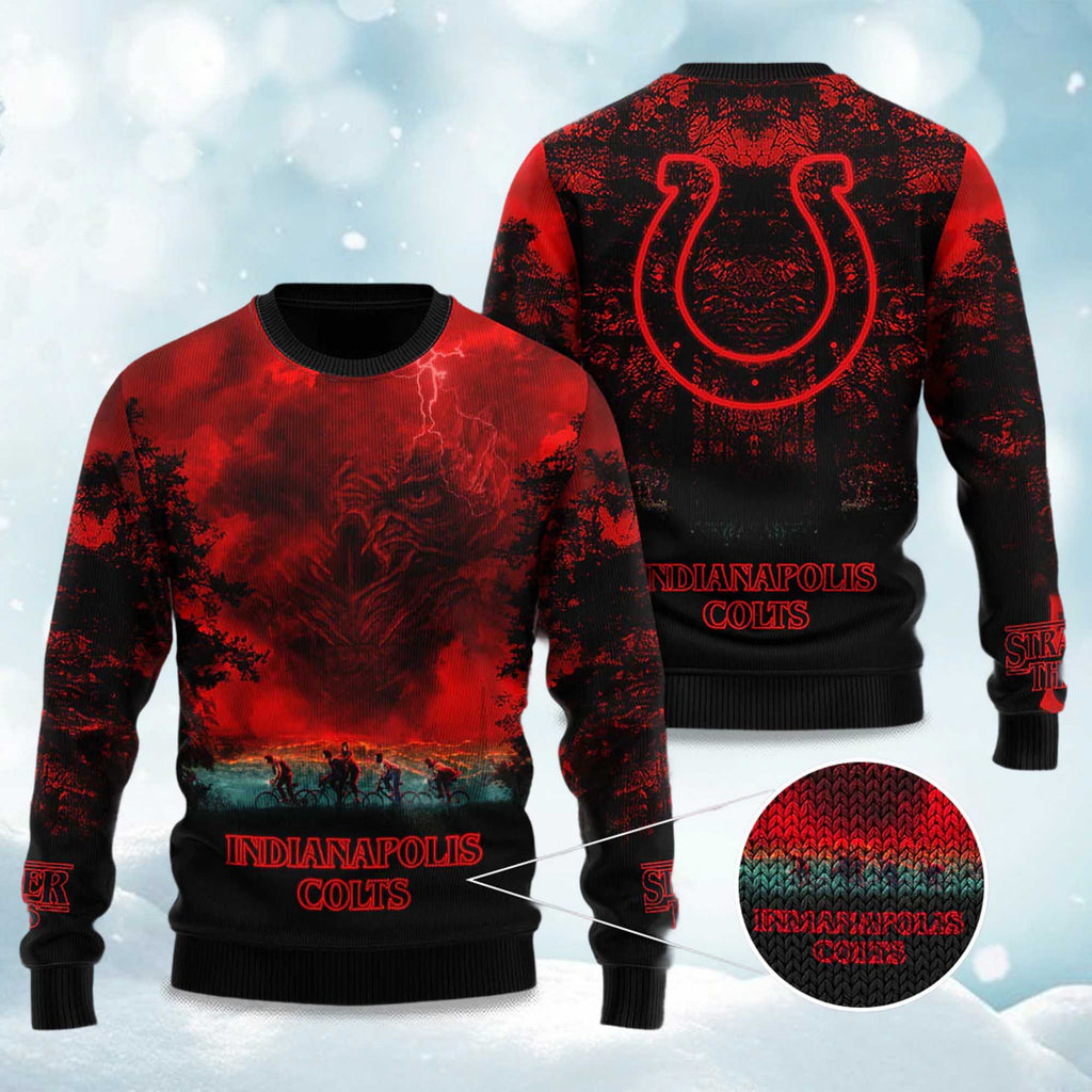 Colts Stranger Things Ugly Christmas Sweater - Gift Idea product image