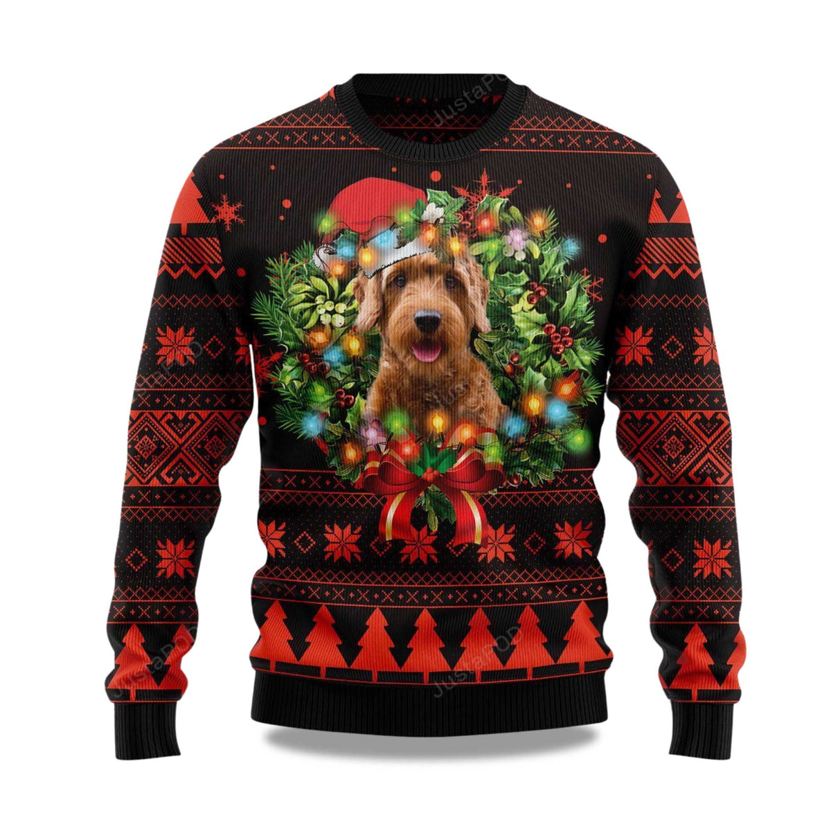 Cute Goldendoodle Dog Ugly Christmas Sweater - Holiday Gift product image