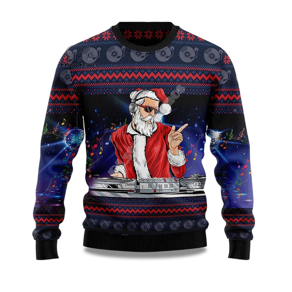 DJ Claus Ugly Chrismas Ugly Christmas Sweater - Gift Idea product image