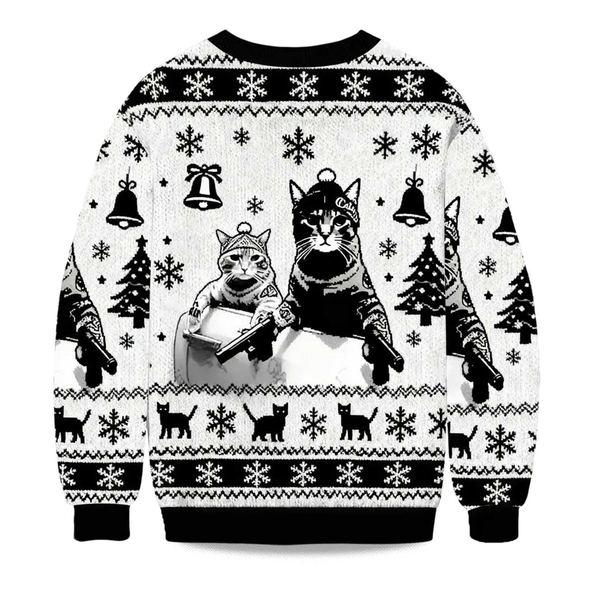 Funny Cat Gang Ugly Christmas Sweater - Holiday Gift product image 4