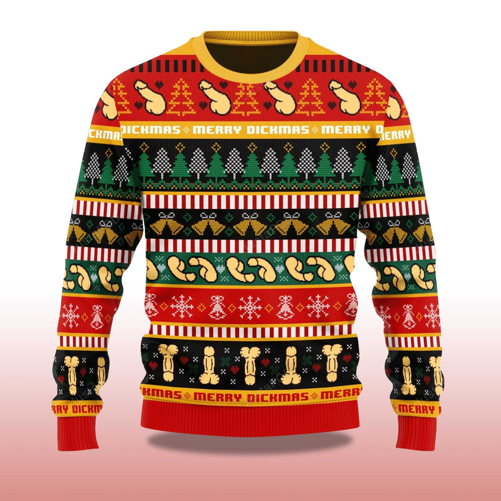 Funny Dick Pattern Ugly Christmas Sweater - Holiday Gift product image 4