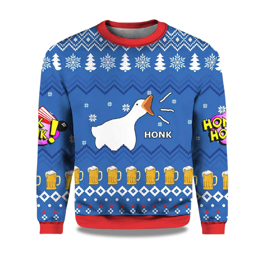 Goose Honk Ugly Christmas Sweater - Holiday Gift product image