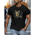 2025 Hello Happy New Year Print Casual Short Sleeve - Adult & Kids T-Shirts, Sweatshirts & Hoodies apparel design preview 1