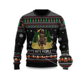 I Hate People Bear Drinking Beer Ugly Christmas Sweater - Holiday Gift product image