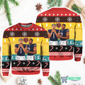 Justin Fields and Dj Moore Chicago Bear 3D Ugly Christmas Sweater - Gift Idea product image