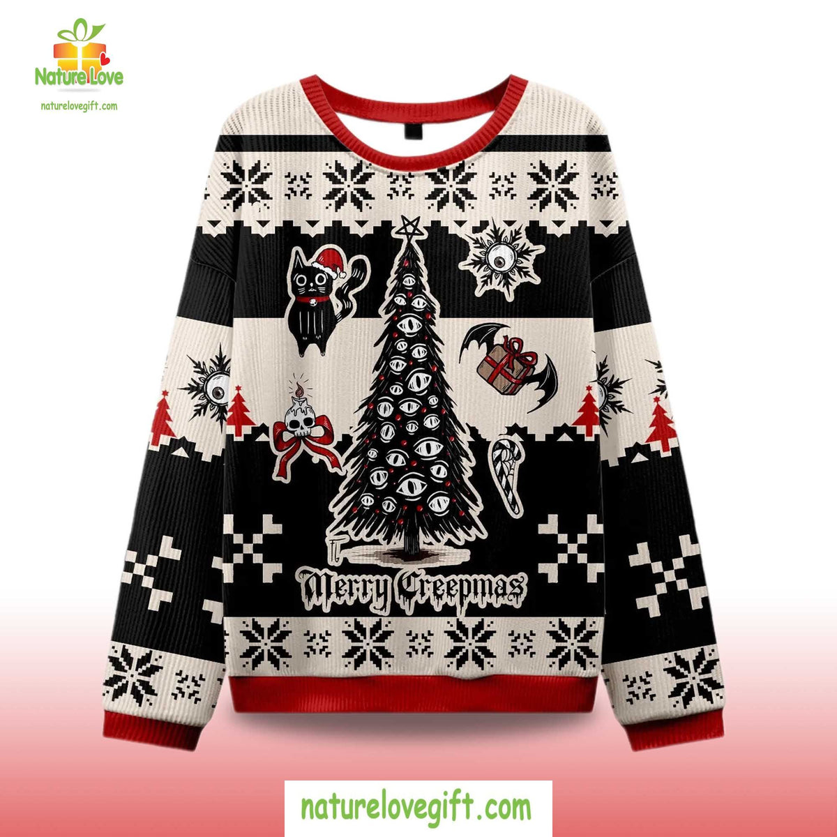 Creepmas Merry Holiday Horror Ugly Christmas Sweater - Holiday Gift product image 2