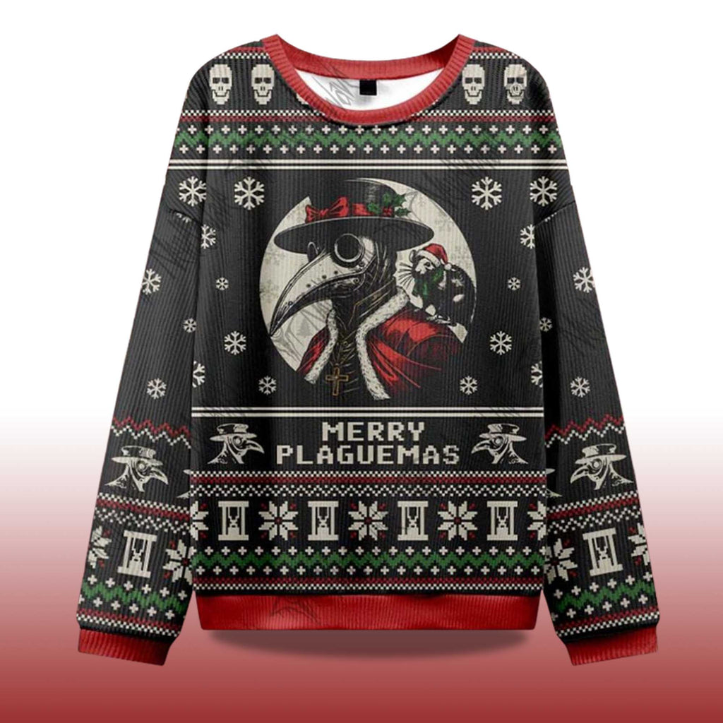Merry Plaguemas Ugly Christmas Sweater - Holiday Gift product image 4