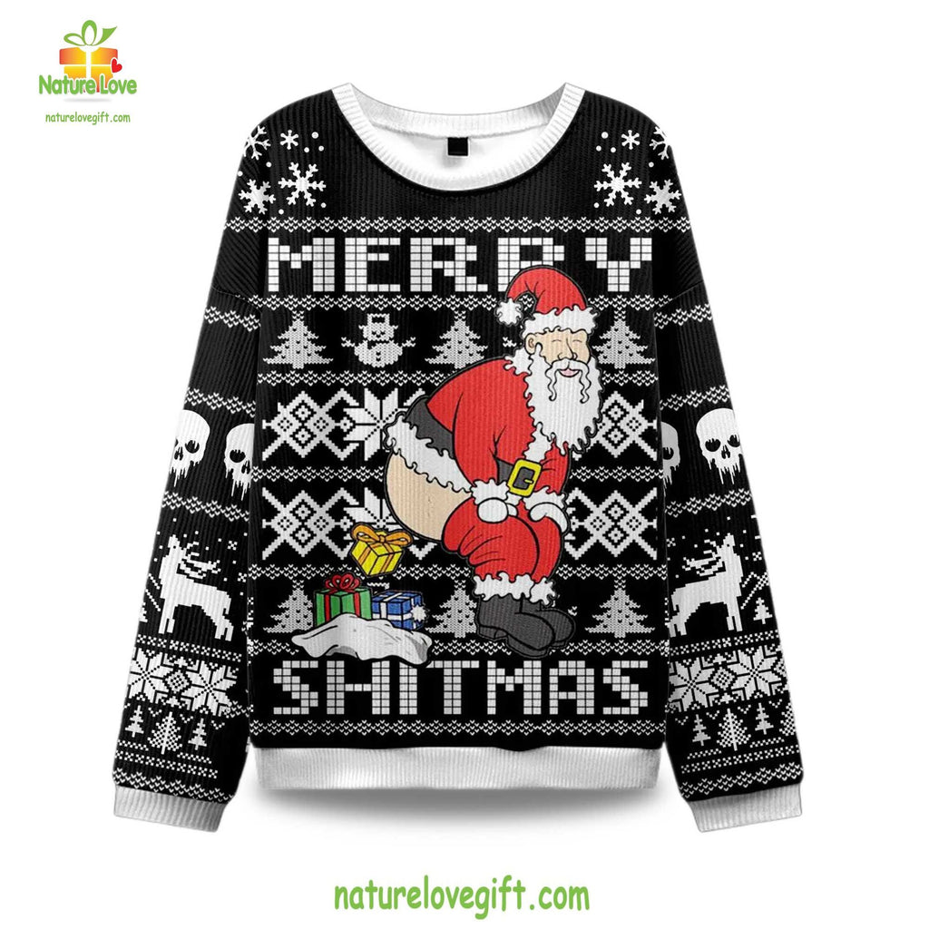 Merry Shitmas Holiday Humor Design Ugly Christmas Sweater - Holiday Gift product image