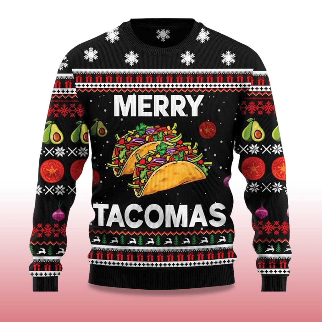 Merry Tacomas Ugly Christmas Sweater - Holiday Gift product image 4