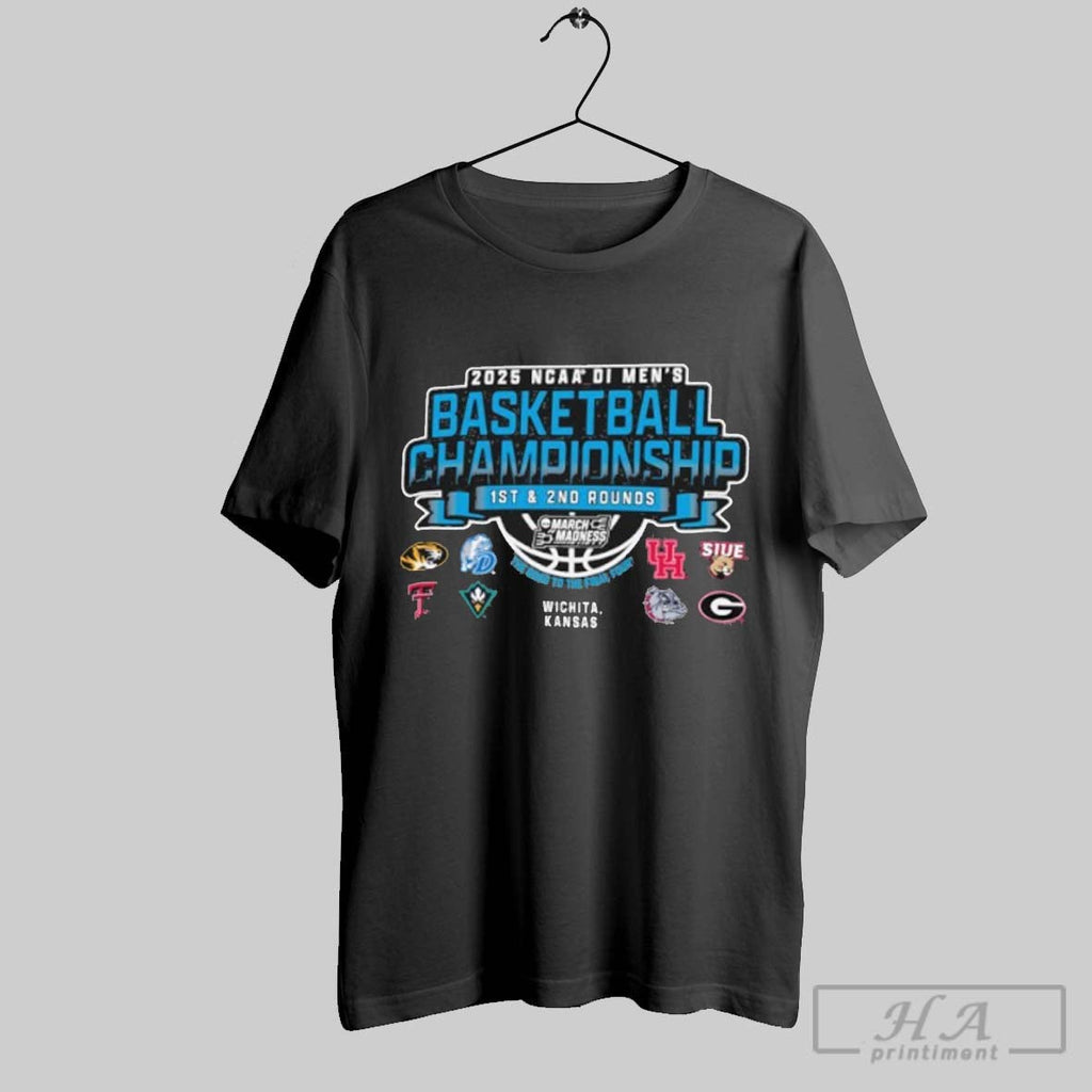 2025 Ncaa Di Mens Basketball Wichita Regional 1st 2nd - Adult & Kids T-Shirts, Sweatshirts & Hoodies apparel design preview 1
