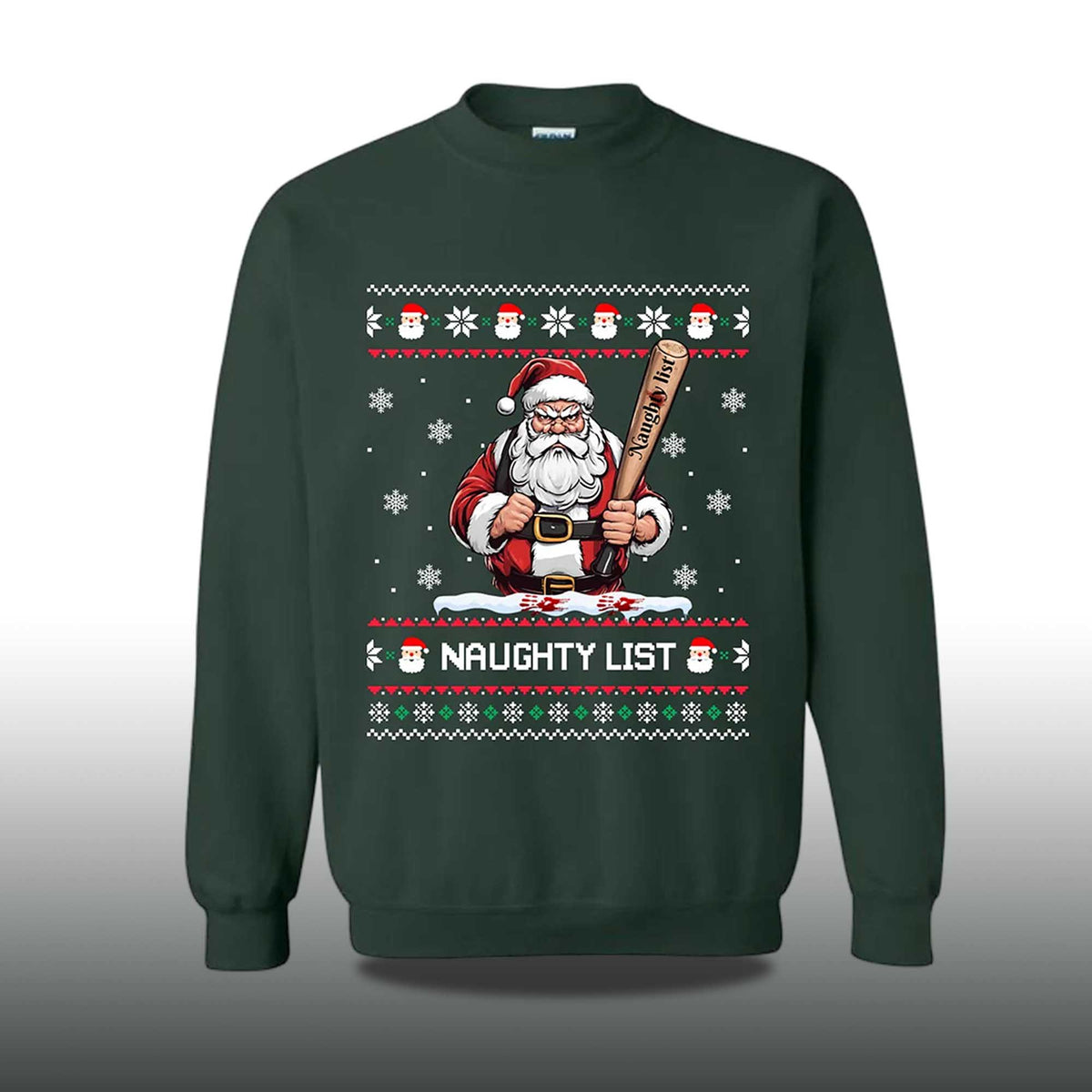 Naughty List Santa Ugly Christmas Sweater - Holiday Gift product image 4