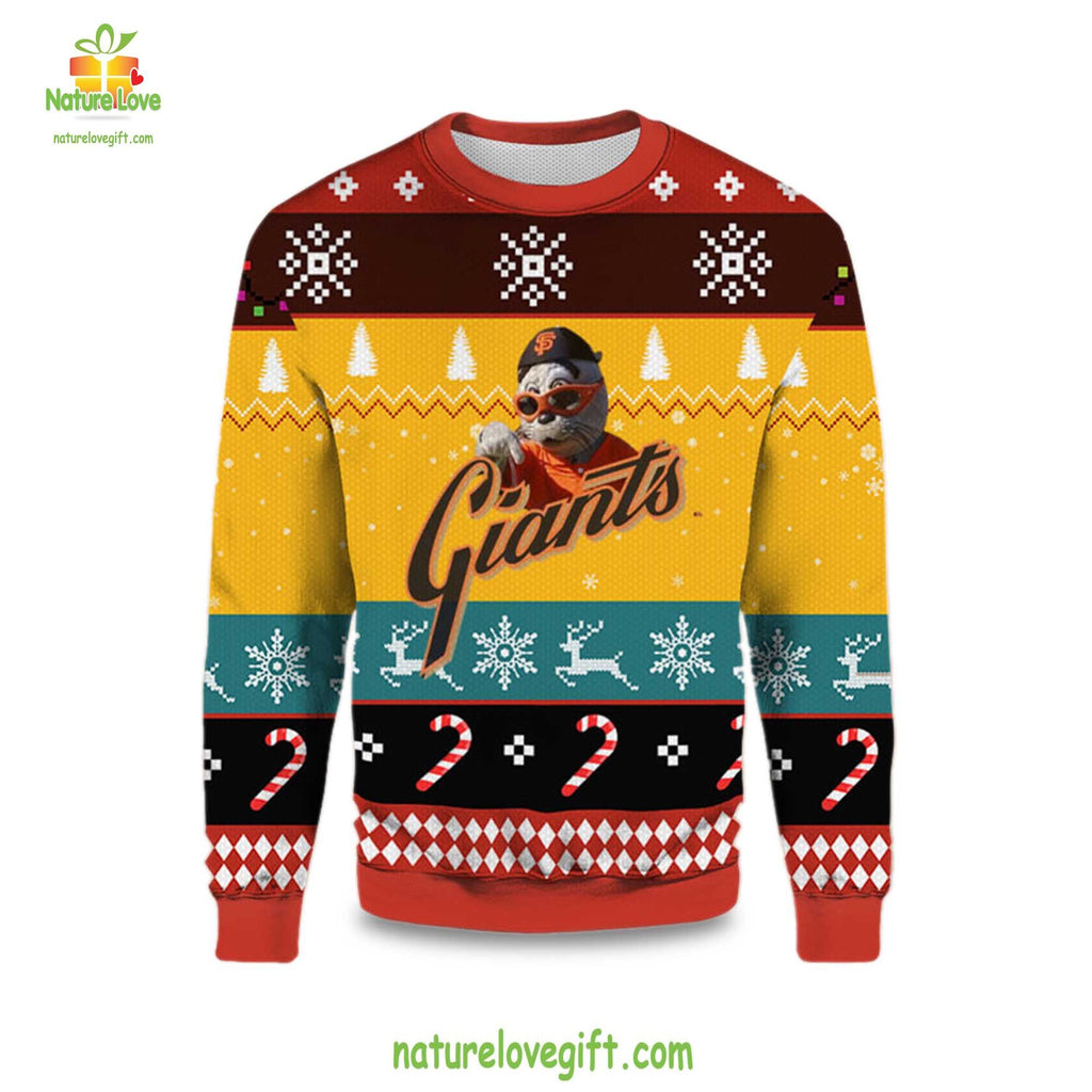 San Francisco Giants Mascot Design Ugly Christmas Sweater - Holiday Gift product image