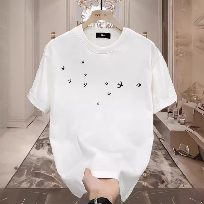 2025 Short Sleeve Pure Cotton Versatile Casual Loose - Adult & Kids T-Shirts, Sweatshirts & Hoodies apparel design preview 1