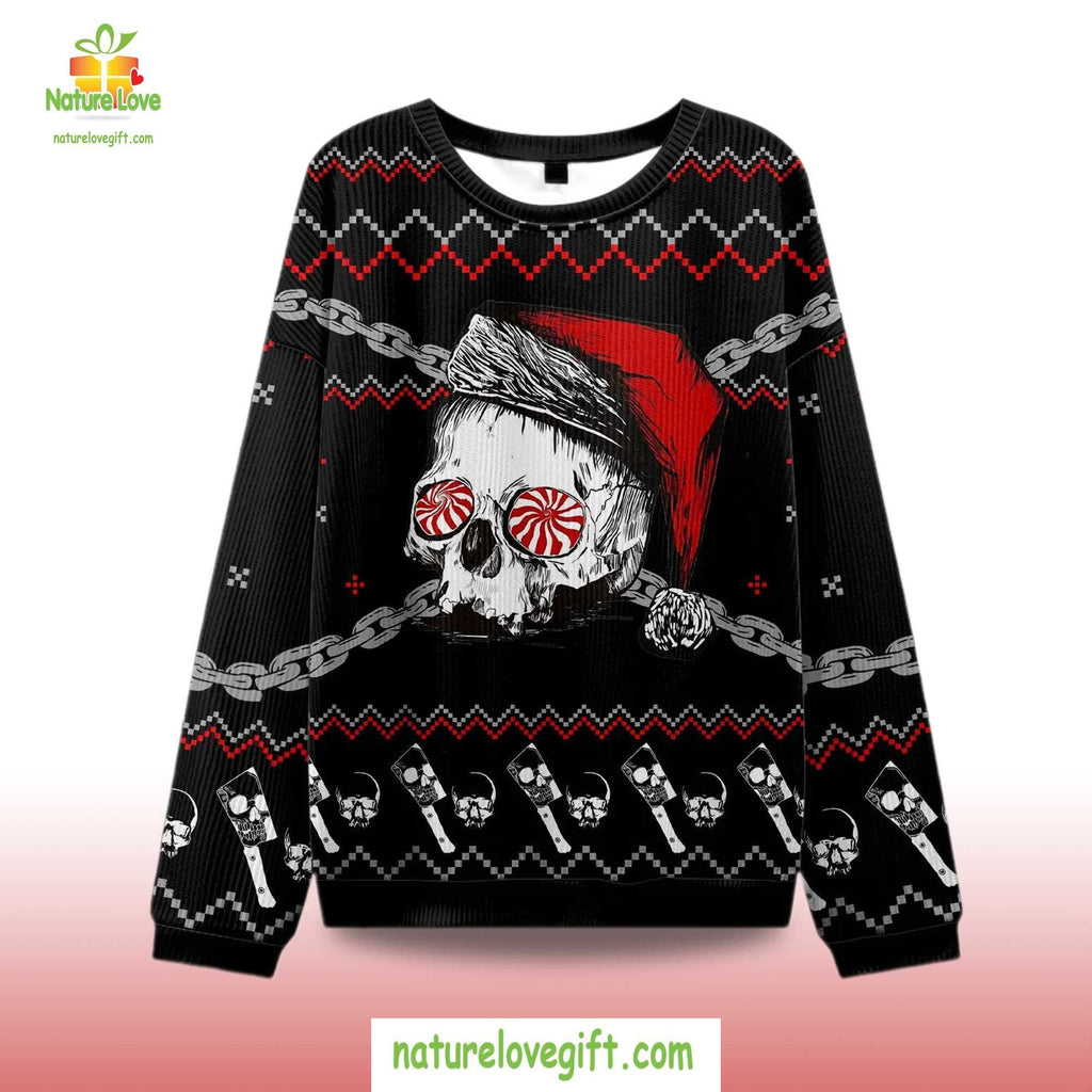 Skulls and Chains Holiday Design Ugly Christmas Sweater - Holiday Gift product image 2