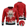 Sugar Skull Nurse Ugly Christmas Sweater - Holiday Gift product image