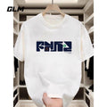 2025 Summer Cotton Letter Print Short Sleeve Loose - Adult & Kids T-Shirts, Sweatshirts & Hoodies apparel design preview 1