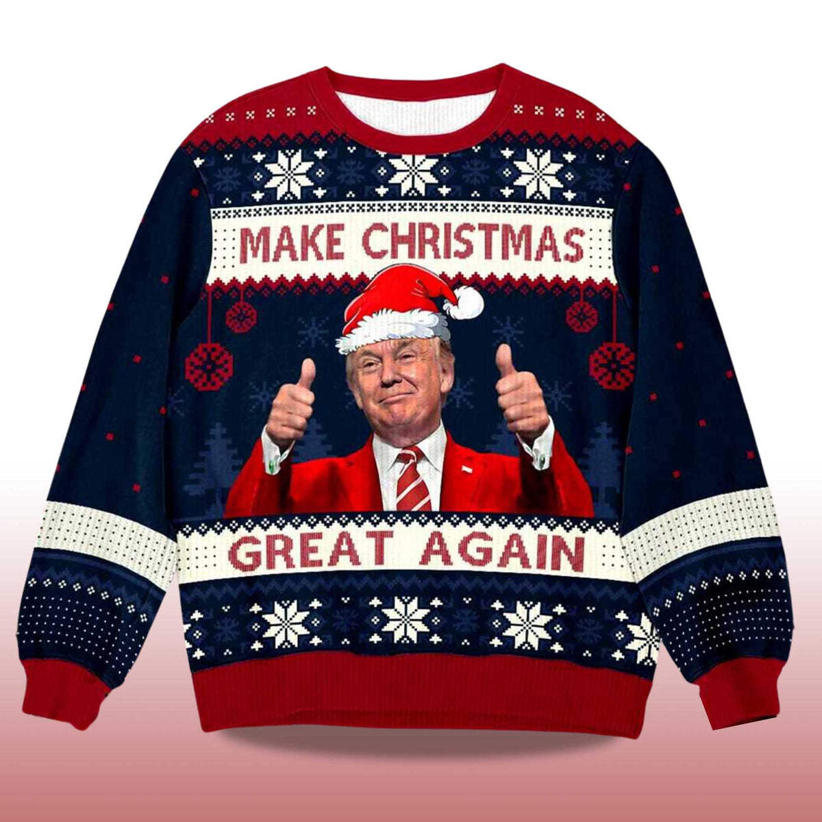 Trump Maga Make Christmas Great Again Ugly Christmas Sweater - Holiday Gift product image 4