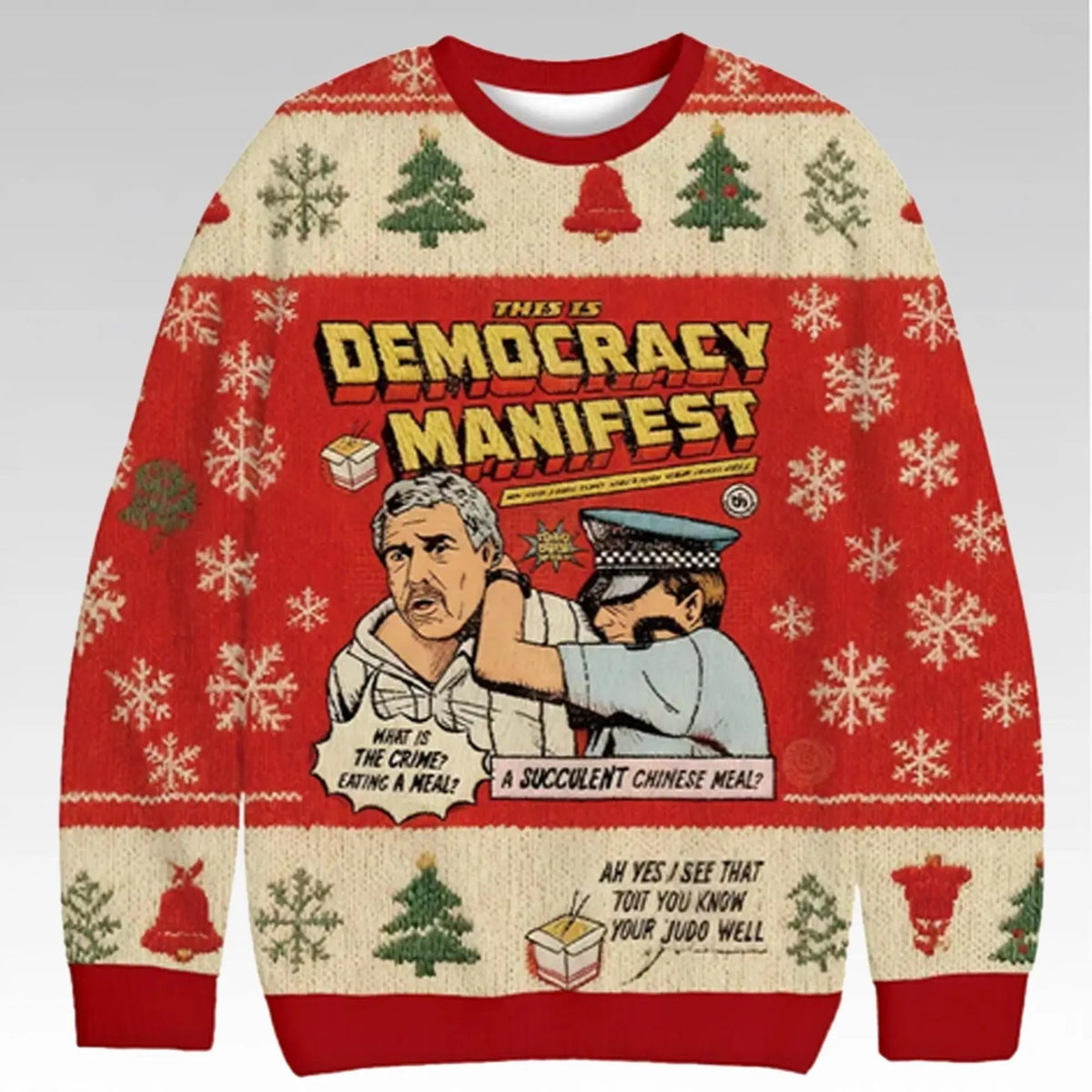 This Is Democracy Manifest Ugly Christmas Sweater - Holiday Gift product image