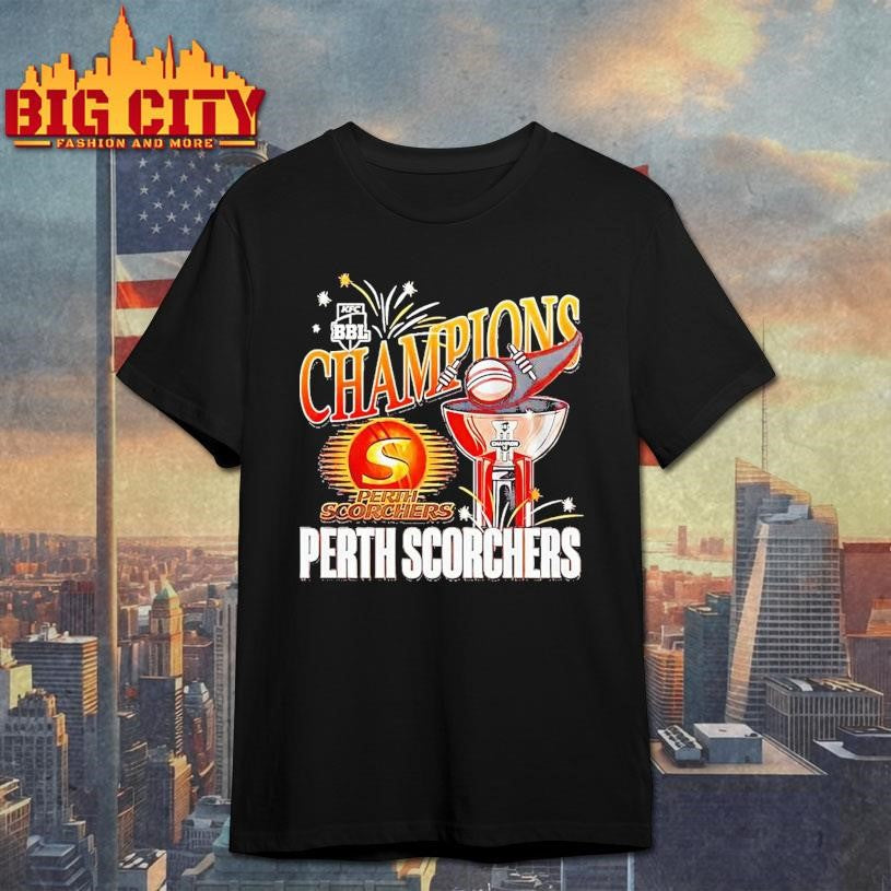 2026 Big Bash League Champions Trophy Perth Scorchers - Adult & Kids T-Shirts, Sweatshirts & Hoodies apparel design preview 1